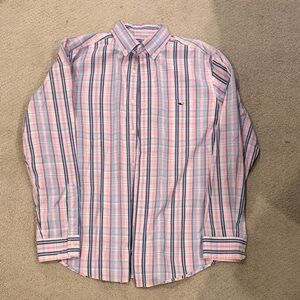 Vineyard Vines Pink and Blue Plaid Shirt